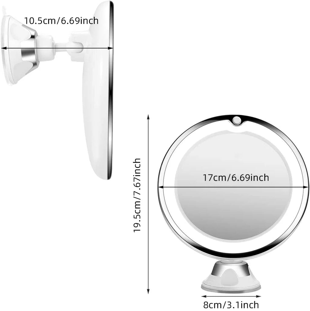 10X LED Magnifying Makeup Mirror | 360° Rotating Touch LED Makeup Mirror QXL