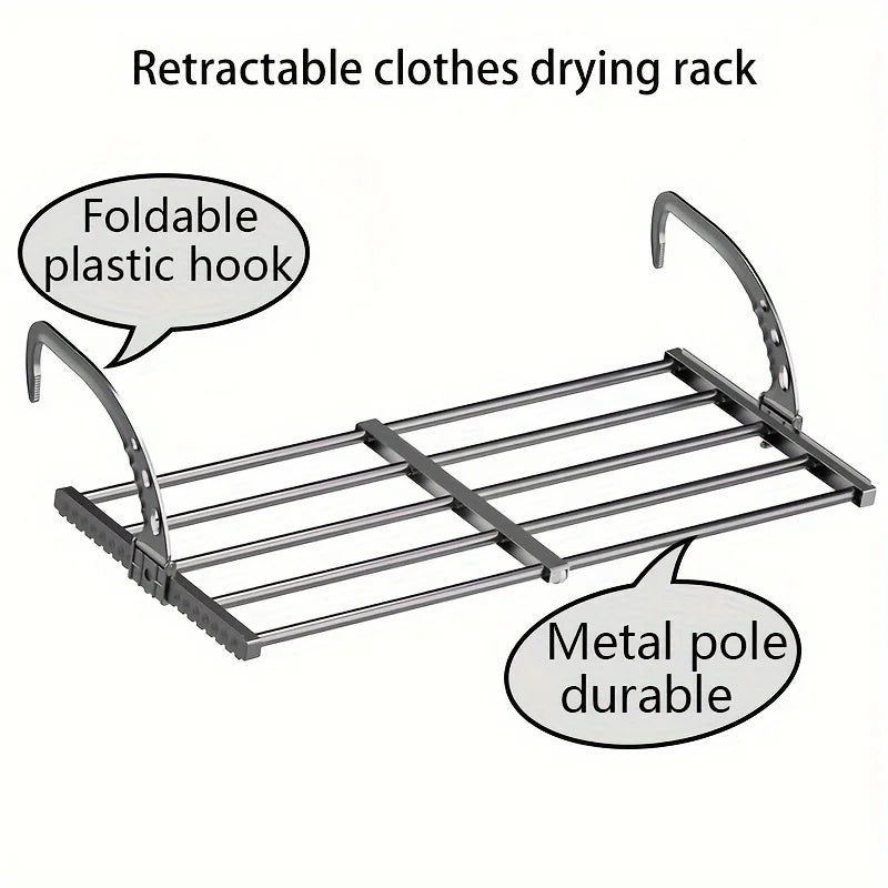 Adjustable Multi-Clip Indoor Drying Rack | Balcony & Window Drying Rack QXL