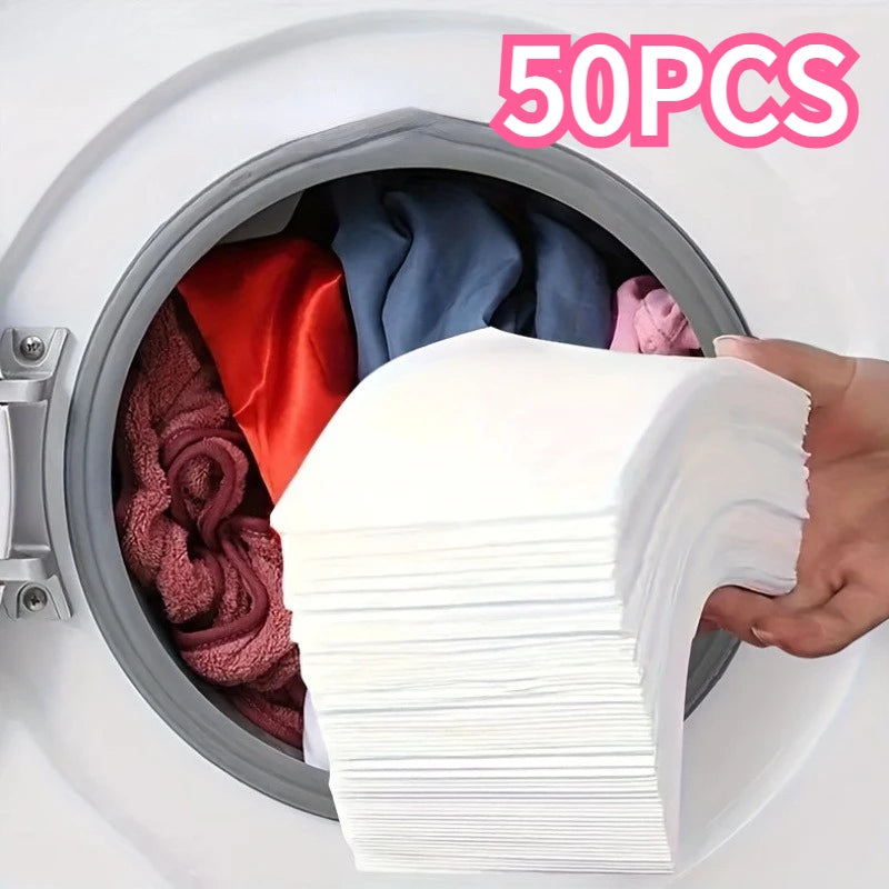 50-Pack Color Catcher Sheets | Prevent Dye Transfer in Laundry Laundry Color Catcher QXL 50pcs