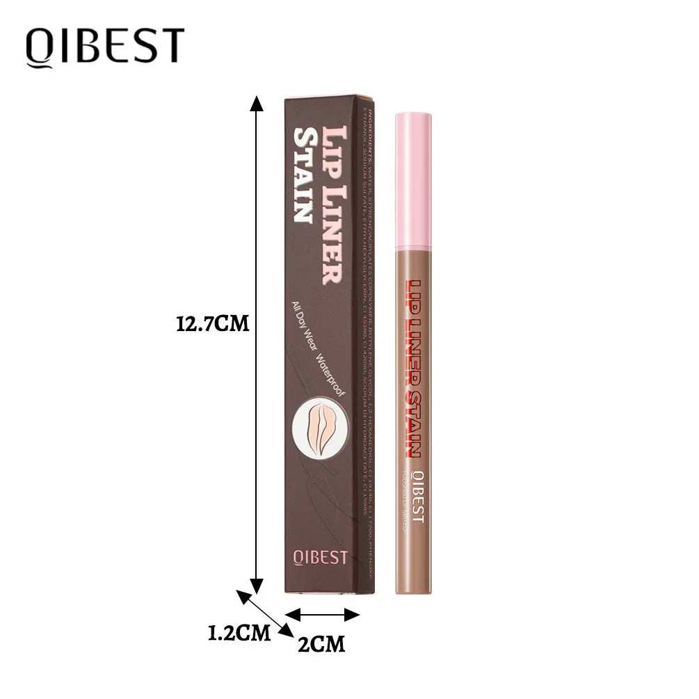 QIBEST Matte Liquid Lip Liner – Waterproof Long Lasting Pencil Liquid Lip Liner QXL