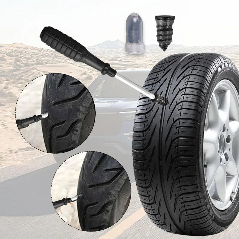 Rubber Nail Tire Puncture Repair Kit | Car & Motorcycle Tire Repair Kit QXL