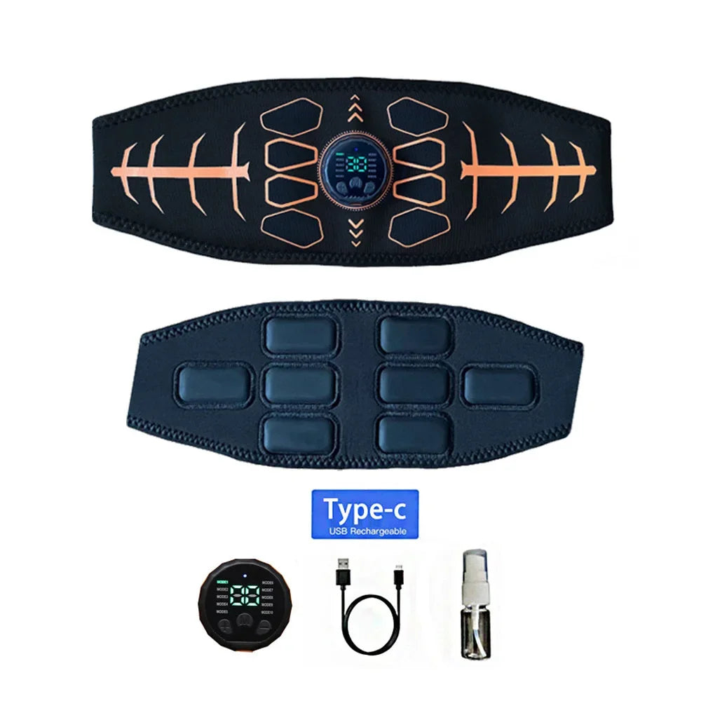 Smart EMS Abs Toning Belt | 10 Modes, USB-C Rechargeable EMS Abs Toning Belt QXL