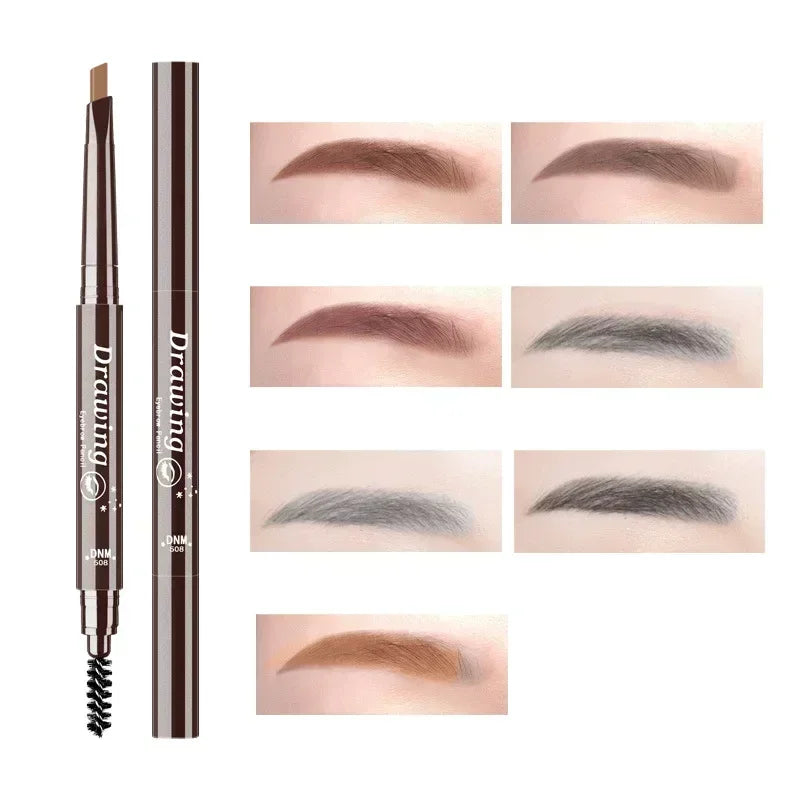 DNM Triangular Eyebrow Pencil & Brush – 7 Shades Eyebrow Pencil QXL