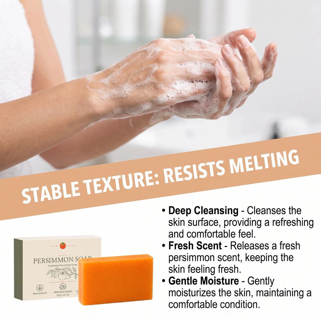 Persimmon Body Soap | Moisturizing, Brightening & Fresh Scent Moisturizing Bar Soap QXL