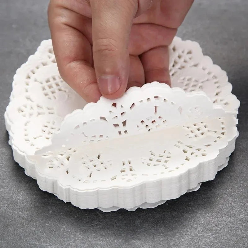 150-Pack Round Lace Paper Doilies | Cupcake & Party Decor Paper Doilies QXL