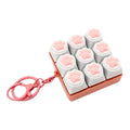 9-Key Cat Paw Mechanical Keyboard Fidget Keychain Toy Fidget Keychain Toy QXL pink(slient)