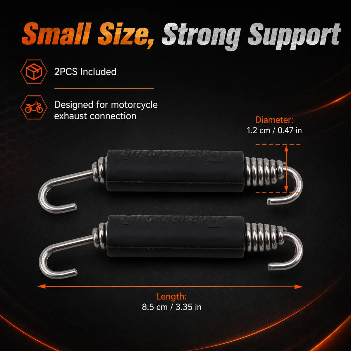 2-Pack Motorcycle Exhaust Spring Hooks | Muffler Link Pipe Exhaust Spring Hooks QXL