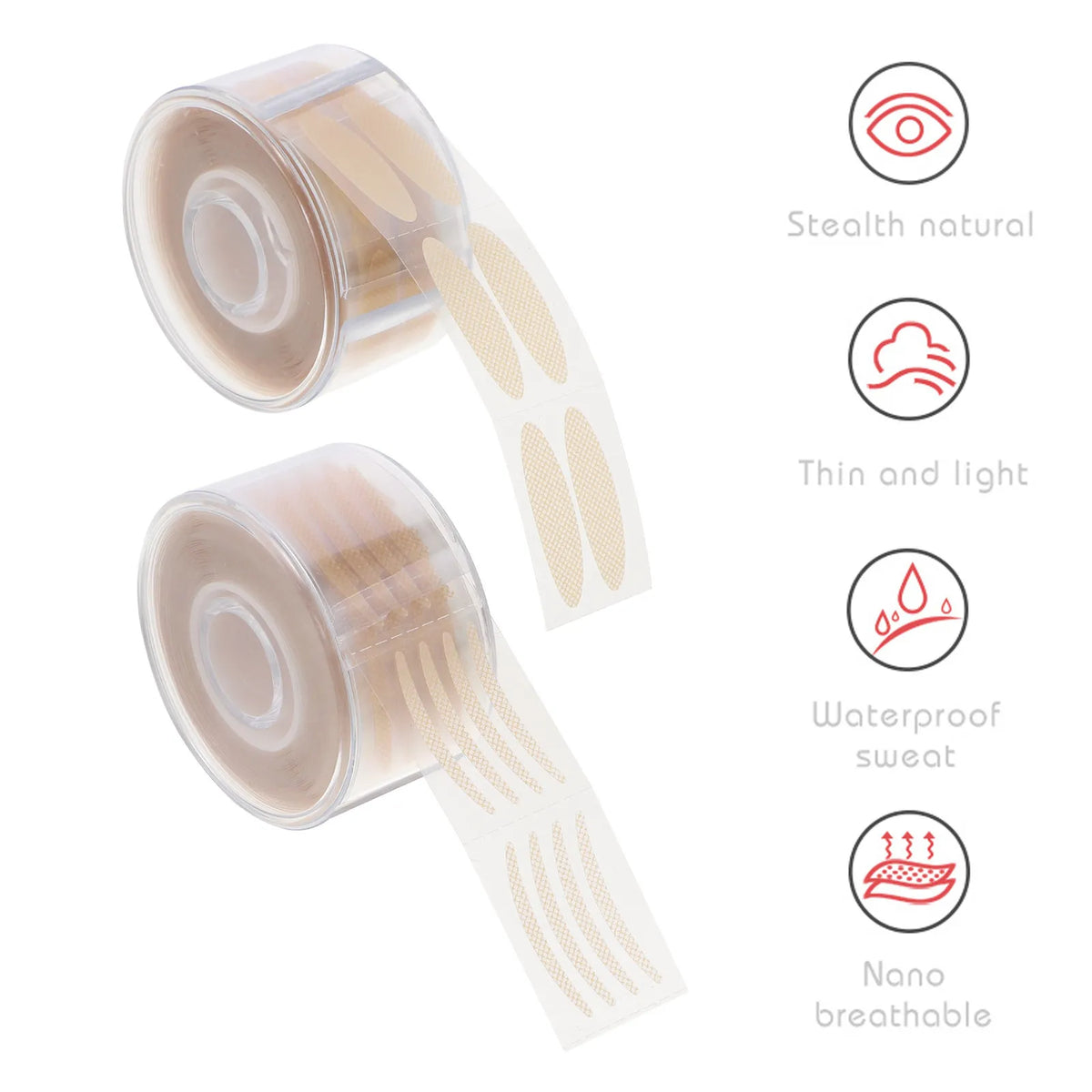 2400 Invisible Double Eyelid Tape Strips – Natural Eye Lift Eyelid Lift Tape QXL