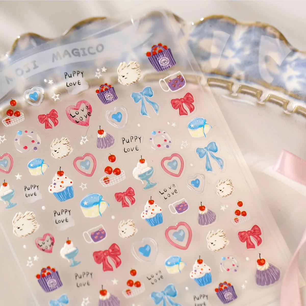 5D Dog & Dessert Nail Art Stickers | Self-Adhesive Decals Nail Art Stickers QXL