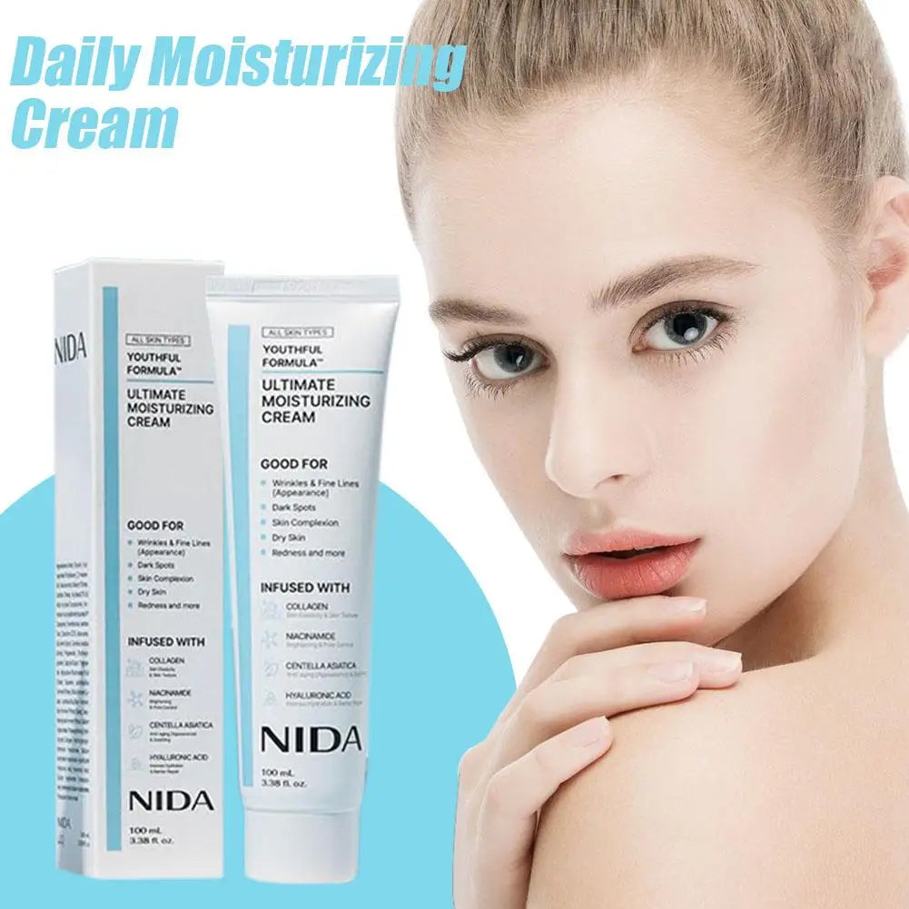 Niacinamide & Hyaluronic Acid Moisturizing Face Cream 100ml Face Moisturizer Cream QXL