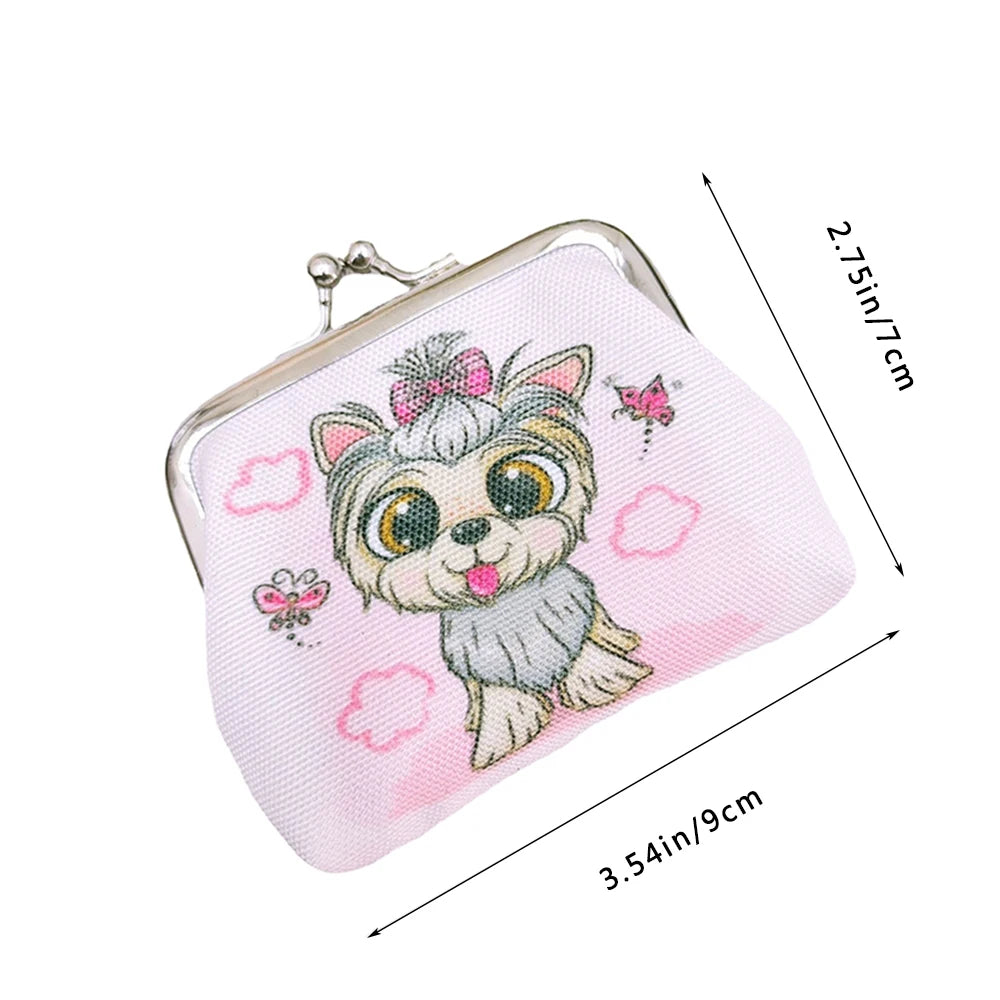 Cartoon Cat Kiss Lock Coin Purse & Earphone Bag | Mini Pouch Coin Purse QXL