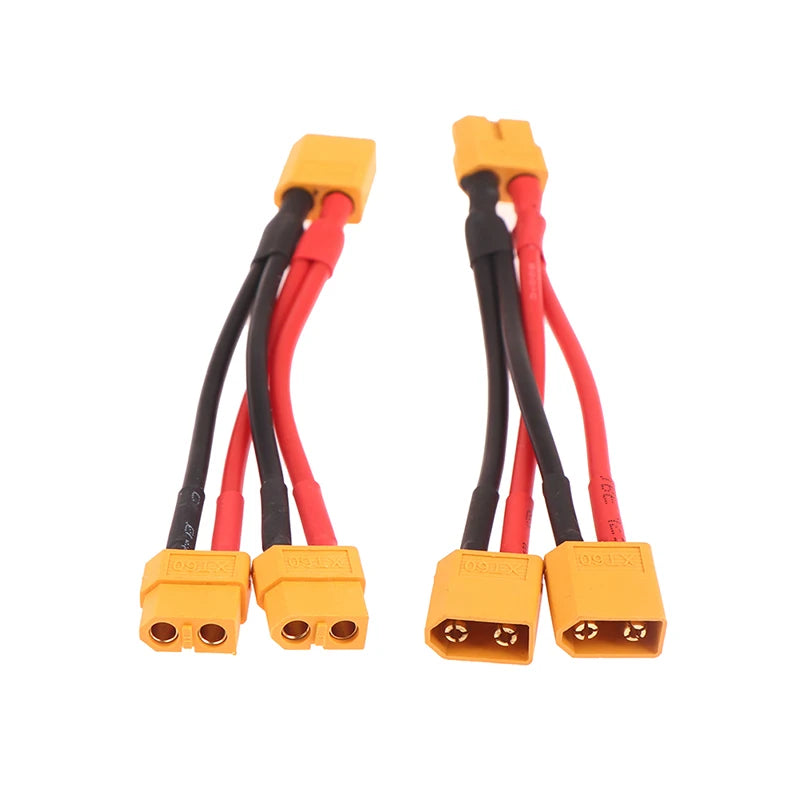 XT60 Y Splitter 3-Way 14AWG Silicone Cable RC Battery Connector RC Battery Connector QXL