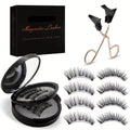 8-Piece 3D Magnetic Eyelashes Kit | Natural False Lashes Magnetic False Lashes QXL black 8pcs