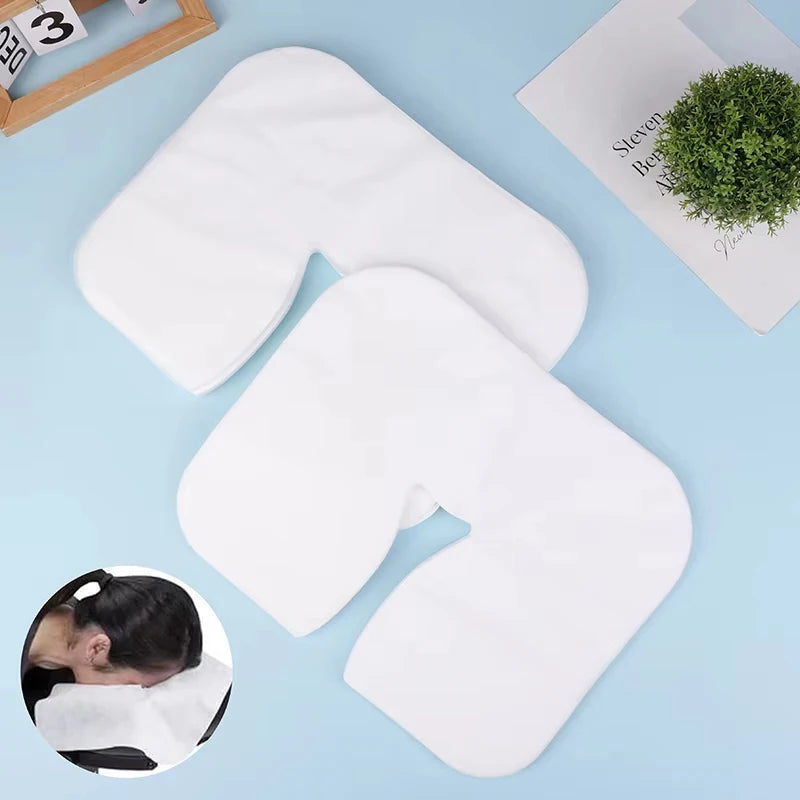 Microfiber U-Shaped Facial Pillow Cover | SPA Massage Headrest Spa Pillow Cover QXL