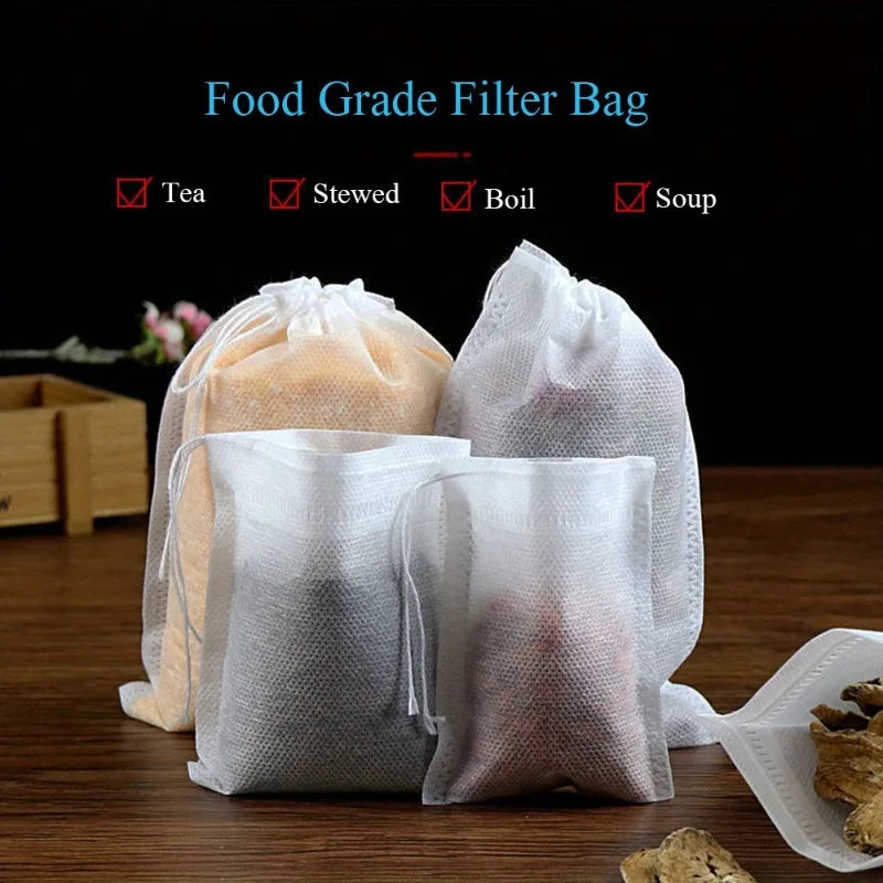 Disposable Empty Tea Filter Bags with String | Heat Seal Tea Filter Bags QXL