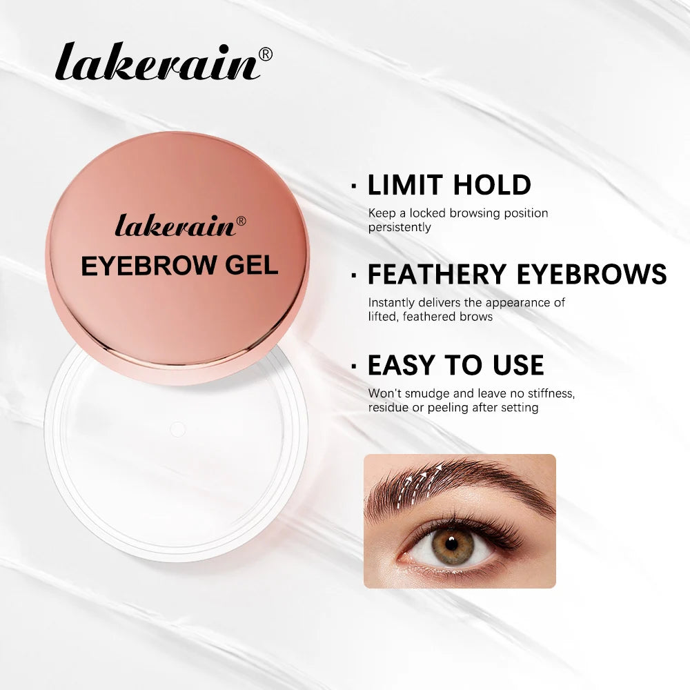 Lakerain Waterproof Eyebrow Gel Wax | Long-Lasting Brow Hold Eyebrow Gel Wax QXL