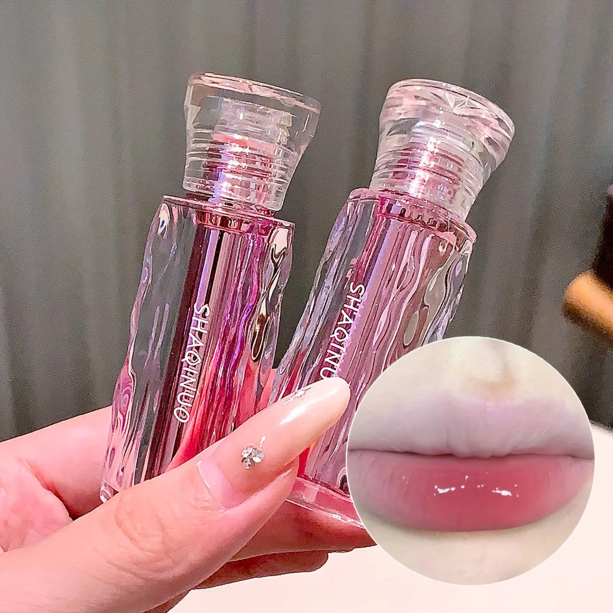 Berry Tint Lip Gloss | Hydrating Glossy Volumizing Lip Stain Lip Gloss QXL
