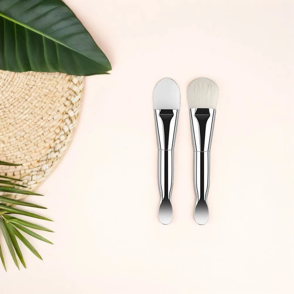 2-Pack Double-Ended Silicone Face Mask Brush Applicator Mask Applicator Brush QXL