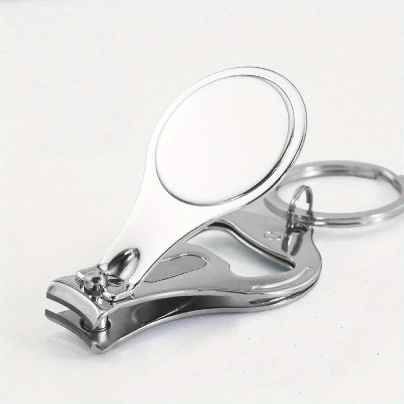 3-in-1 Nail Clipper Keychain | Stainless Steel Bottle Opener Nail Clipper Keychain QXL Silver