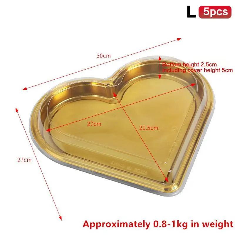 3-Pack Heart Shaped Candy & Snack Storage Containers with Lid Food Storage Containers QXL L