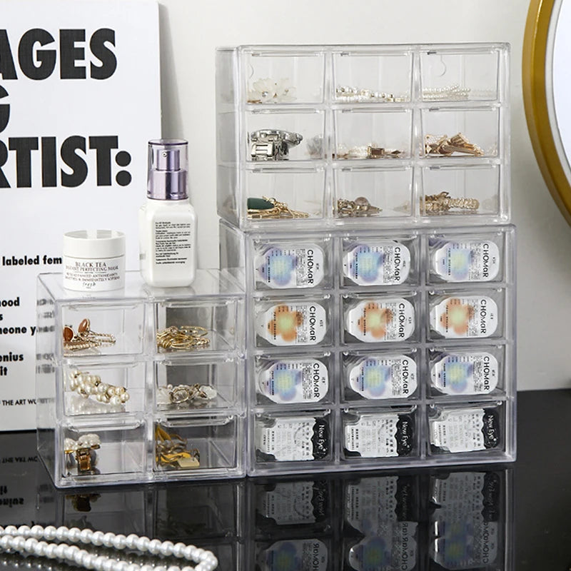 Multi-Grid Contact Lens Storage Box | 6/9/12 Grids Organizer Contact Lens Organizer QXL
