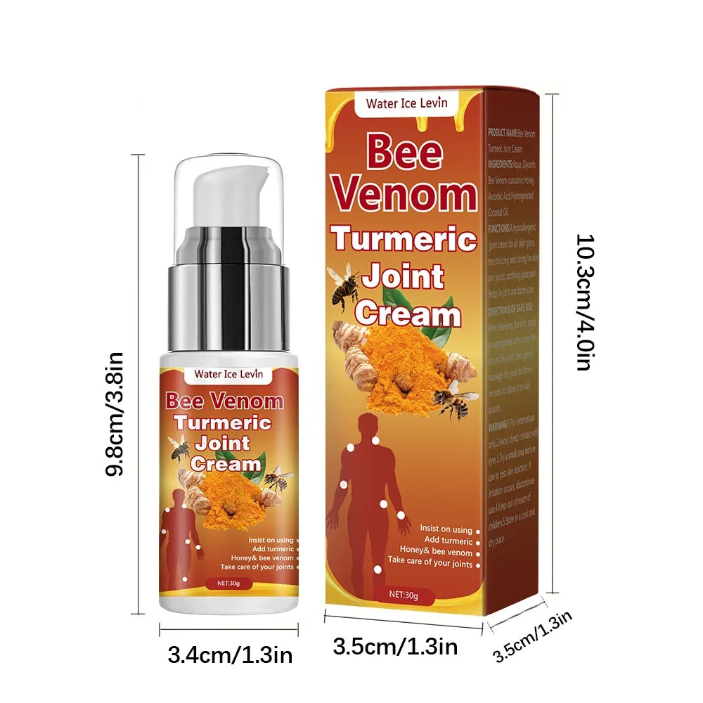 Turmeric Bee Venom Body Cream | Honey, Curcumin & Vitamin C Body Moisturising Cream QXL