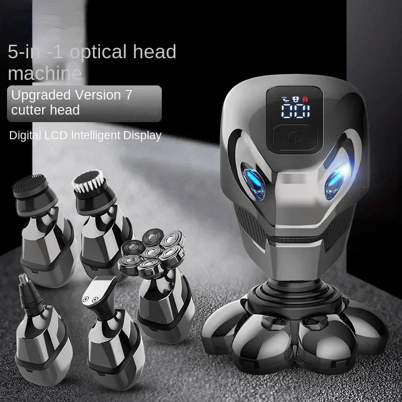 5-in-1 7D Men's Rechargeable Electric Shaver & Head Razor Electric Shaver QXL