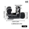 Mini Tube Cutter 3–28mm | Copper Brass Aluminium Pipe Cutter Mini Tube Cutter QXL A3