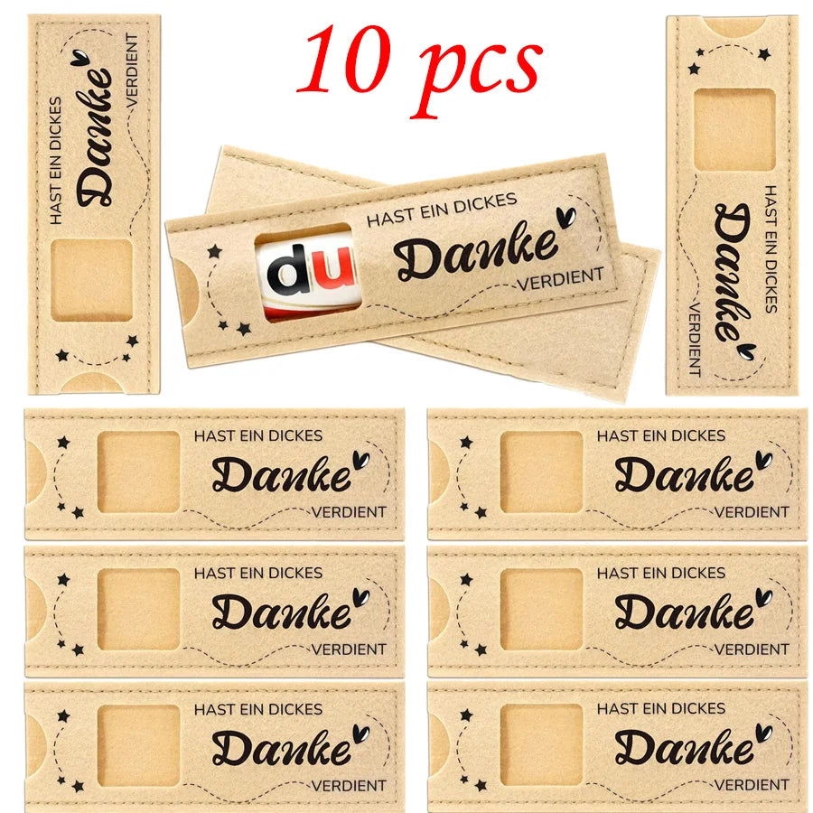 Felt Gift Packaging Set 3–10 Pcs | Wedding & Birthday Wrap Felt Gift Packaging QXL 10pcs Khaki Other 14x5cm