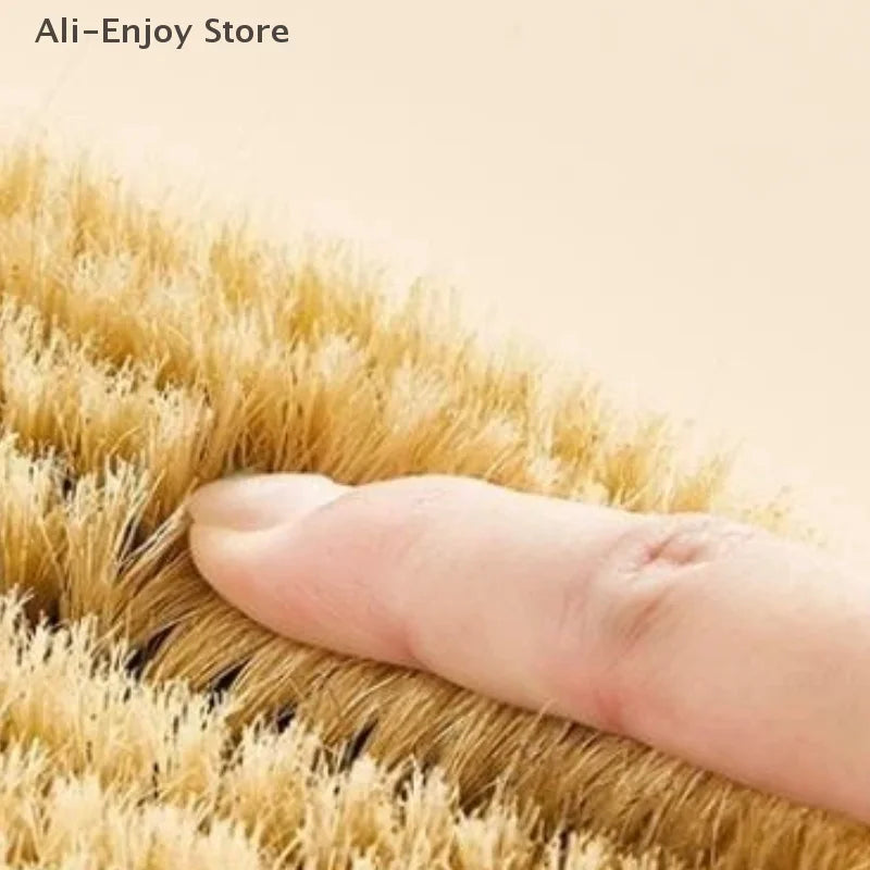 Long-Handle Bath Brush | Soft Boar Bristle Body Scrubber Bath Body Brush QXL