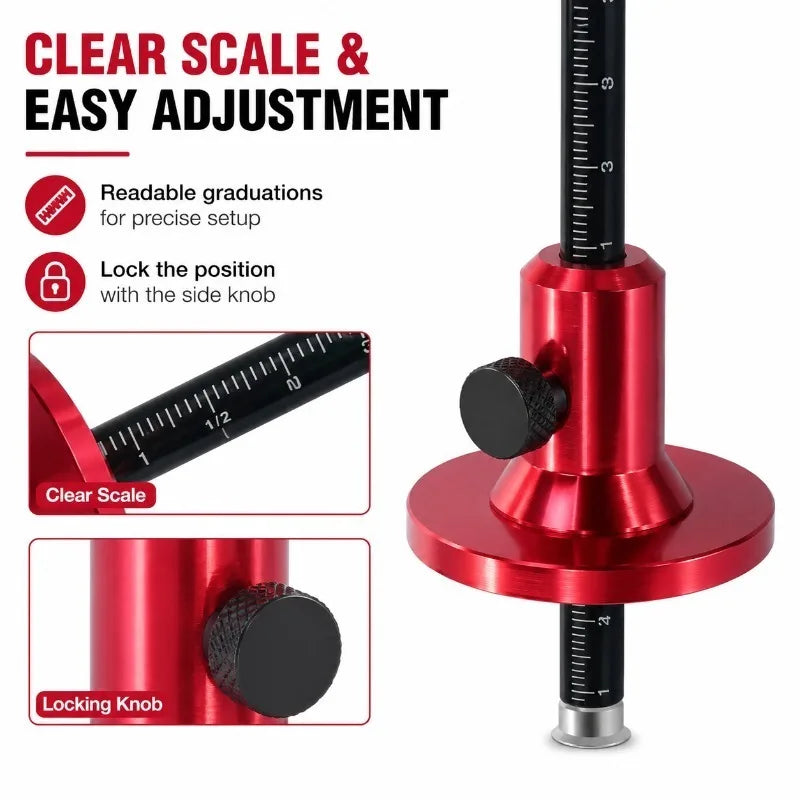 Dual-End Aluminum Marking Gauge | Mortise Tenon Scribing Tool Woodworking Marking Gauge QXL