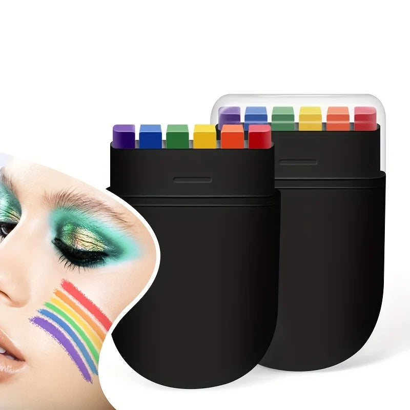6-Color Rainbow Face Paint Stick | Body Art & Cosplay Face & Body Paint QXL
