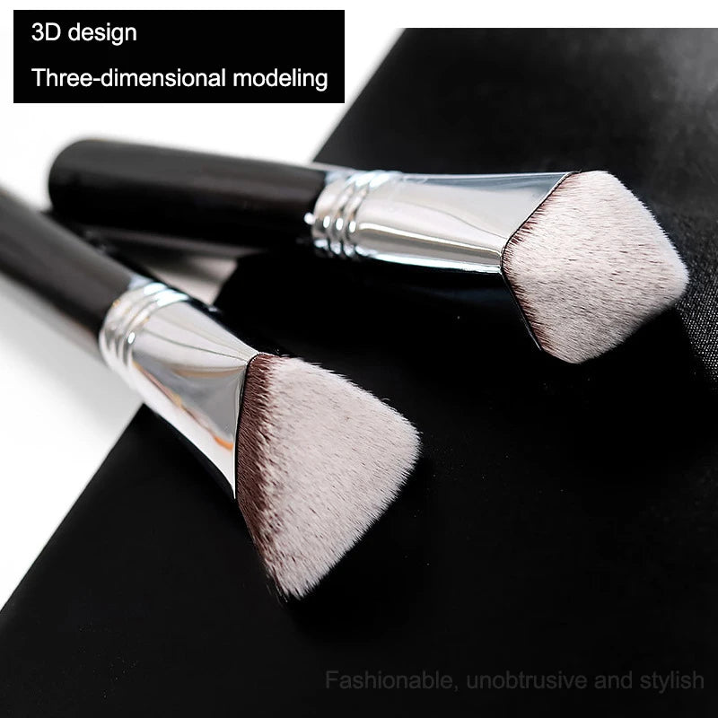 Large Angled Kabuki Foundation Brush | Vegan Synthetic Kabuki Foundation Brush QXL
