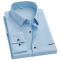Men's Slim Fit Long Sleeve Business Casual Shirt | 5 Colours Business Casual Shirt QXL A 1pc Blue XL