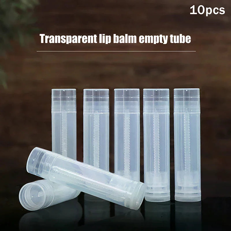 10-Pack 5g Empty Lip Gloss Tubes | Clear Twist-Up Containers Lip Balm Containers QXL