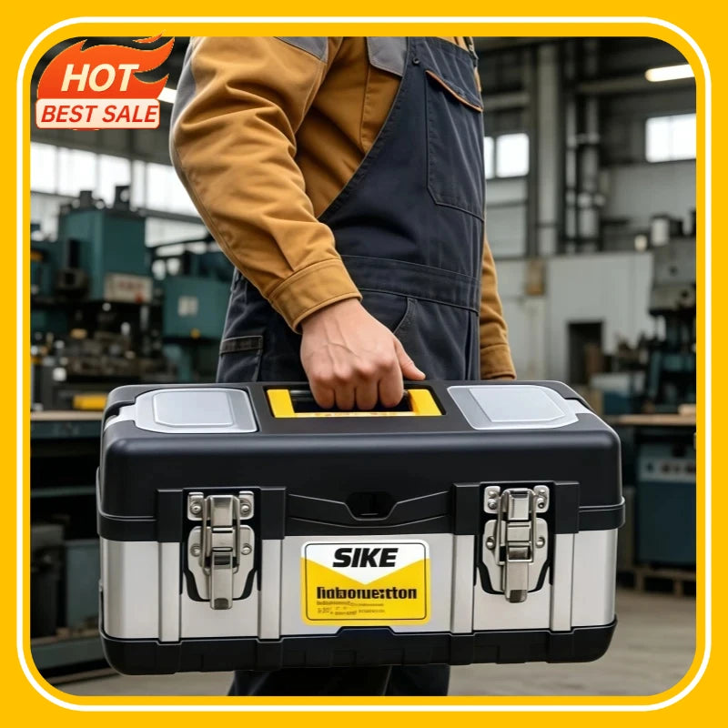 17-Inch Heavy Duty Portable Tool Box with Removable Tray Portable Tool Box QXL