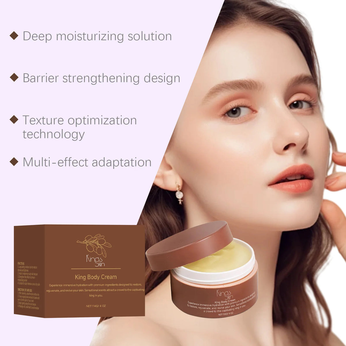 114g Shea Butter Body Cream | Triple Lipid Water-Lock Moisturizer Body Moisturizer Cream QXL