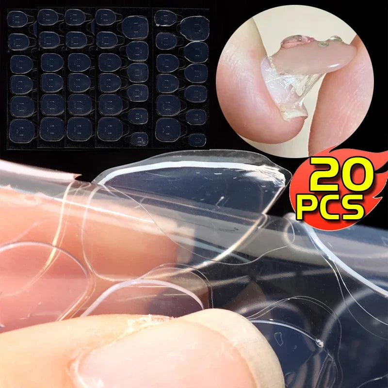 UV Jelly Nail Adhesive Tabs 20-Sheet | Waterproof False Nail Glue Nail Adhesive Tabs QXL