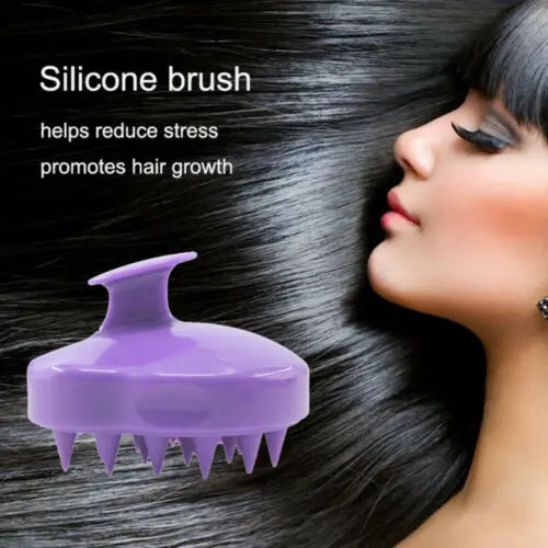Silicone Scalp Massage Brush | Shampoo & Hair Washing Comb Scalp Massage Brush QXL