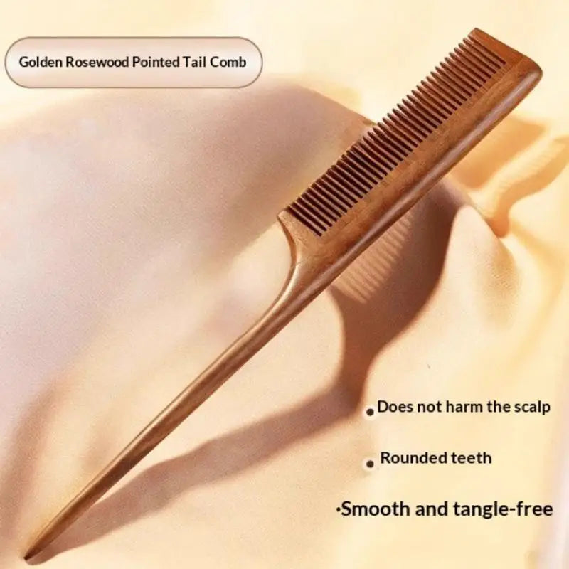 Sandalwood Pointed Tail Hair Comb 20cm | Handcrafted Wood Wooden Hair Comb QXL Default Title