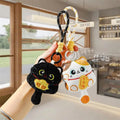 Lucky Cat Plush Keychain Pendant | Bag Charm Mascot Doll Gift Plush Keychain Charm QXL 2 PCS