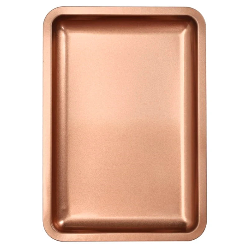 Stainless Steel Nail Art Tray | Polish & False Nail Organizer Nail Art Storage Tray QXL Rose Gold