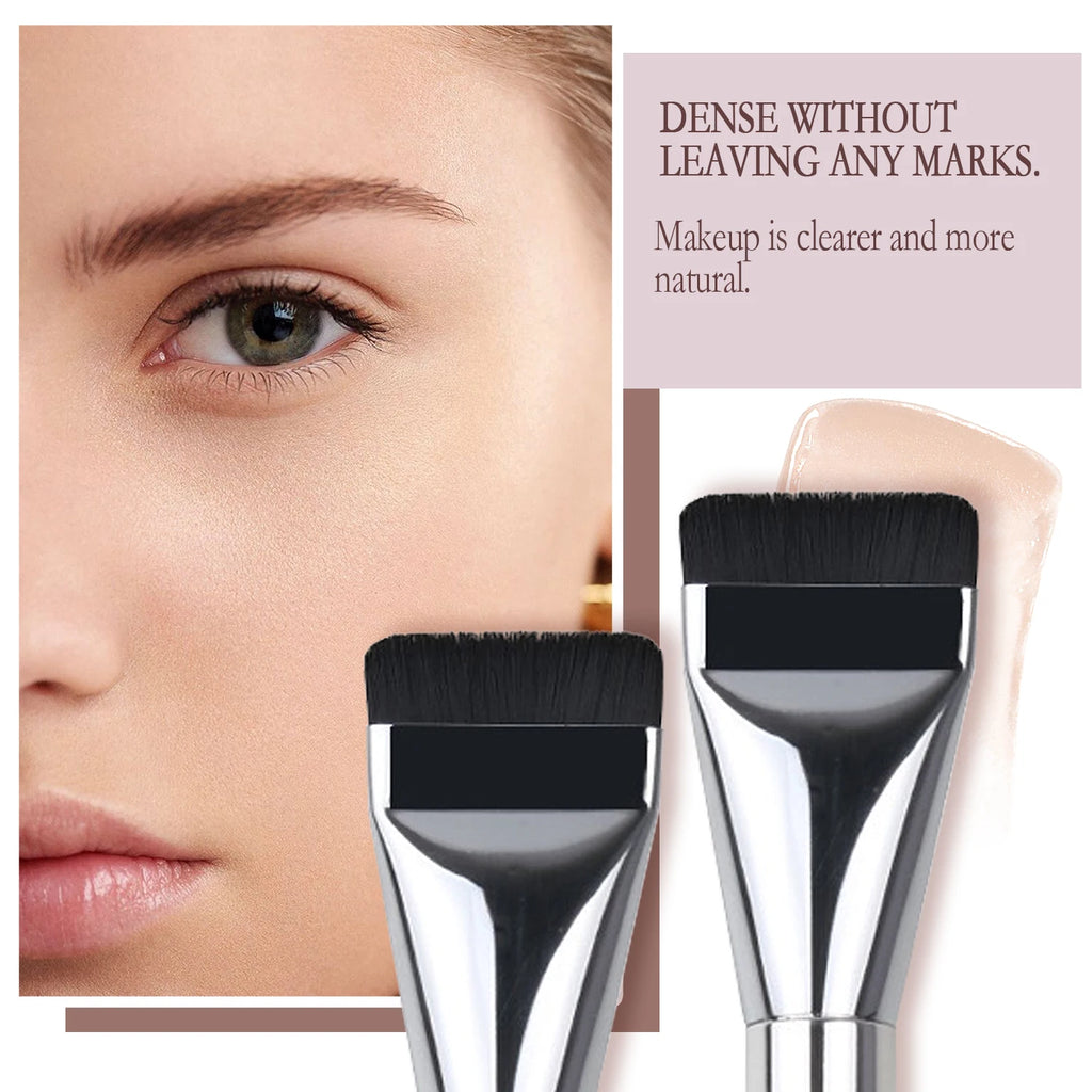 Ultra Thin Flat Foundation Brush | Lightweight Contour Blending Foundation Makeup Brush QXL