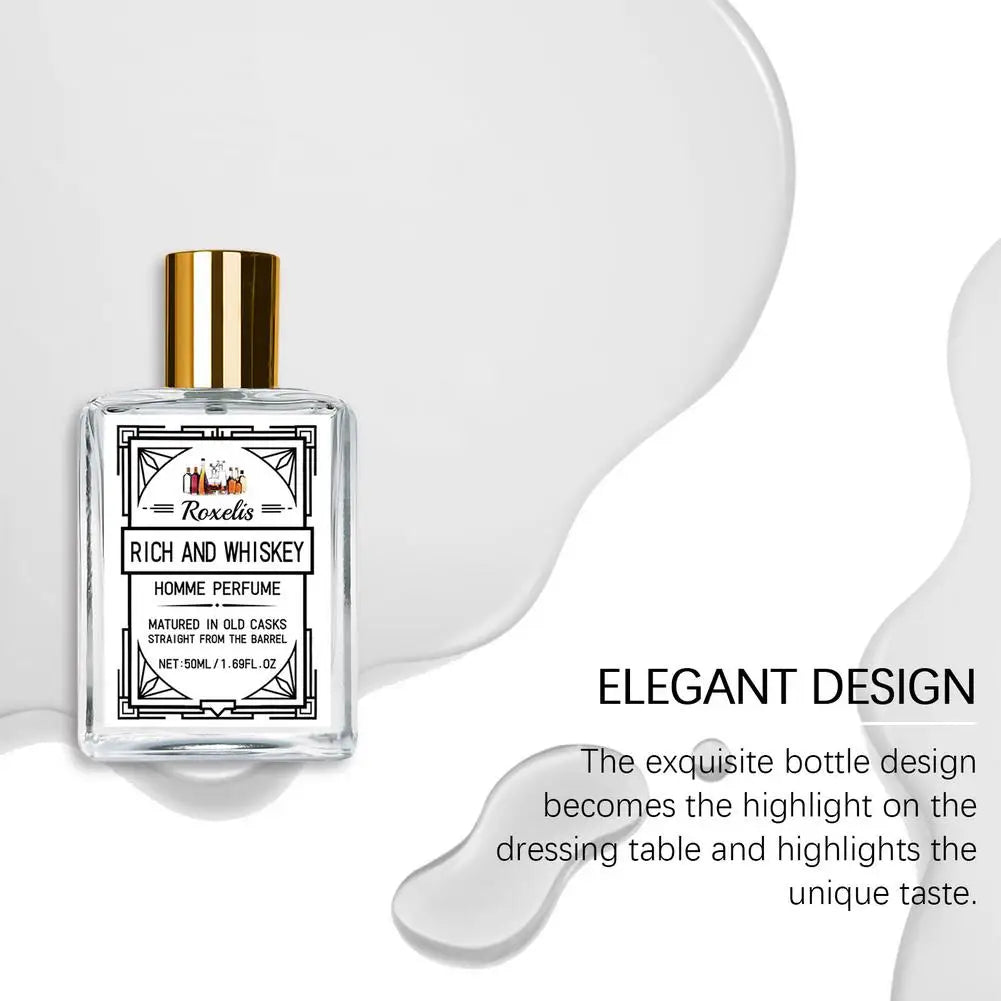 Men's Whiskey Cologne | Long-Lasting Elegant Fragrance 50ml Men's Cologne Spray QXL