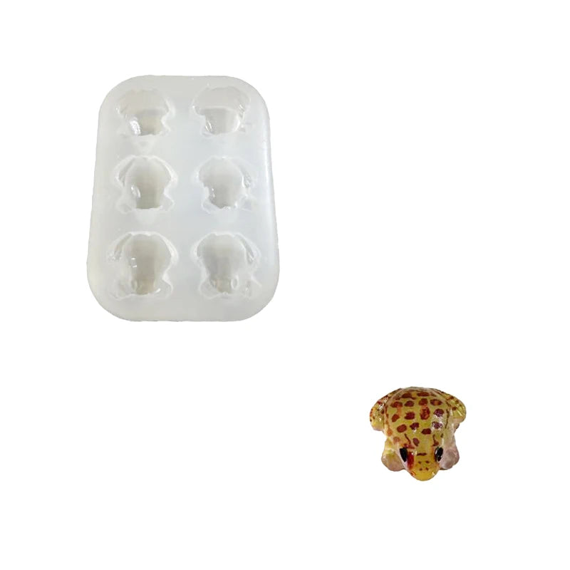 6-Piece Frog Silicone Resin Mold Set | DIY Epoxy Craft Molds Silicone Resin Mold QXL