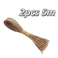 5 Yards 2mm Braided Hemp Jute Rope – Garden, Crafts & Weaving Garden Jute Rope QXL 2pcs 5m