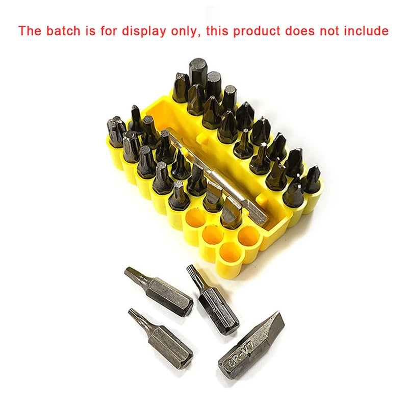 32-Hole Screwdriver Bit Holder Organizer | 6.35mm 1/4" Bit Organizer Tray QXL