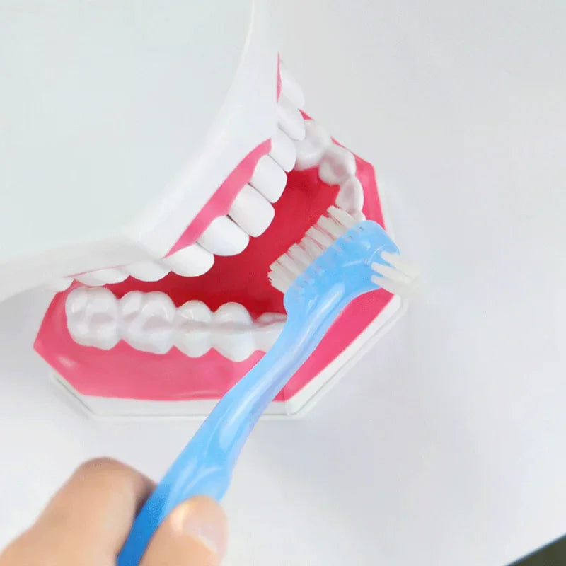 Double-Sided Denture & Braces Cleaning Brush | 1 or 5 Pack Denture Cleaning Brush QXL