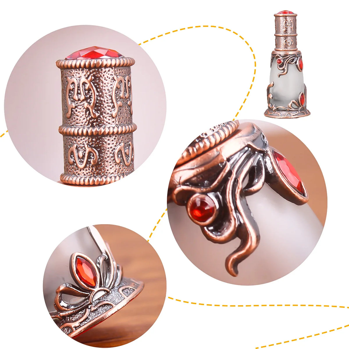 Mini Vintage Rhinestone Frosted Glass Refillable Perfume Bottle Refillable Perfume Bottle QXL