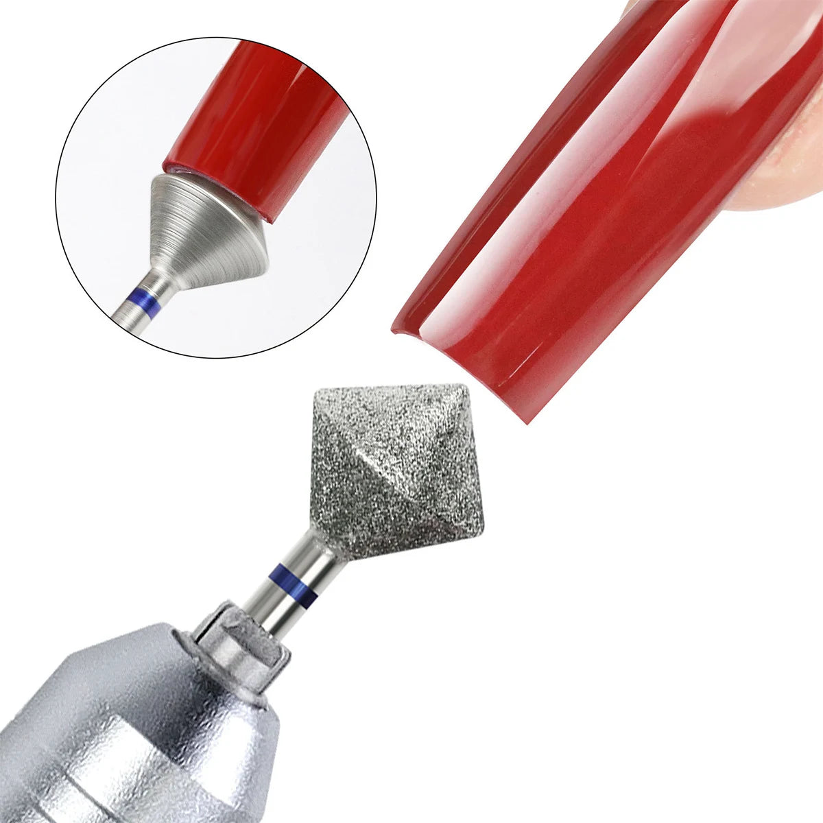 Diamond Tungsten Carbide Nail Drill Bit 3/32" Cuticle Burr Nail Drill Bit QXL
